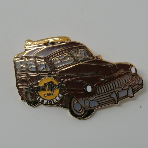 NEW Hard Rock Cafe La Jolla Woody Brown Surfwagon Pin Surfboard 1946 Ford - Picture 1 of 5